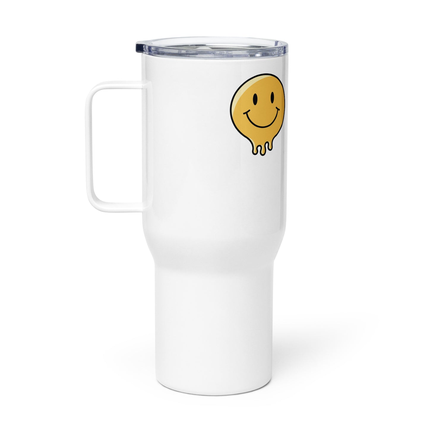 Travel mug with a handle